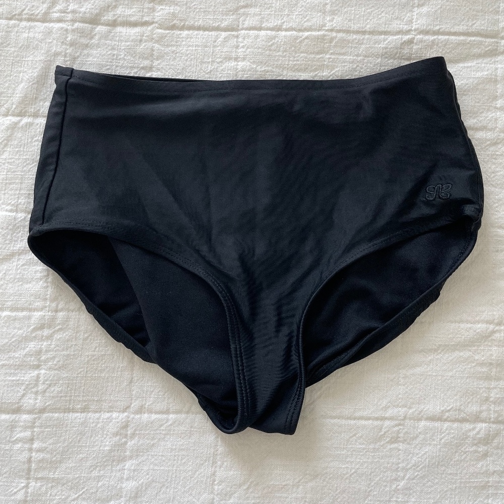 Albion Black High-Waist Bikini Bottom